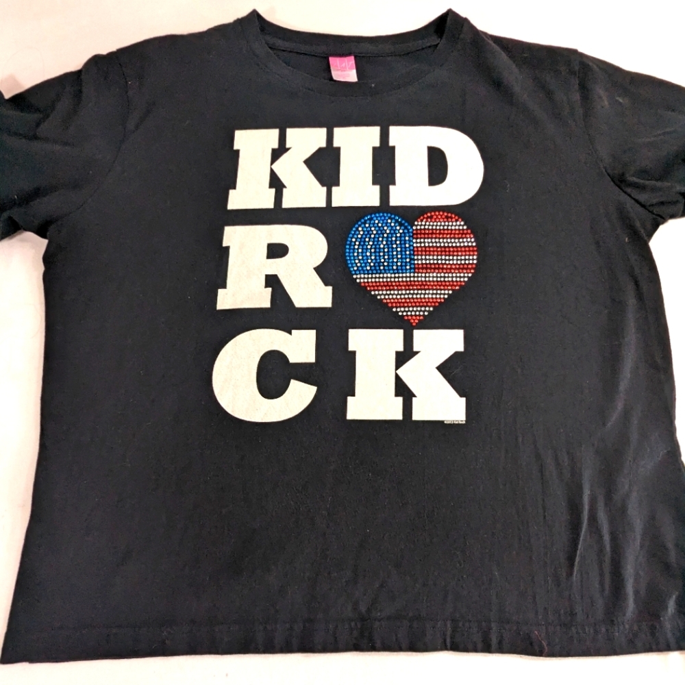 Kid Rock Patriotic Heart Concert Tee - Slightly cropped Large